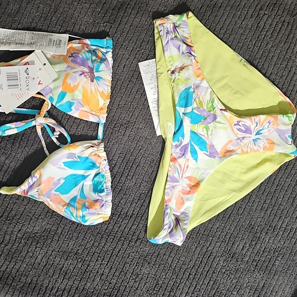 Roxy Multicolor Floral Bikini Set - Picture 2 of 10